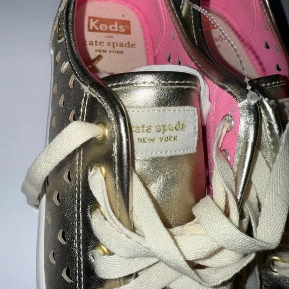 NWOT Keds x Kate Spade New York Kickstart Heart Perf Leather - Picture 3 of 5